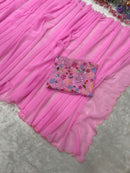 SYF Dress Code ASN Luxe Edition Premium Georgette Saree Adorned with Exquisite Arca Cutwork Embellished Border