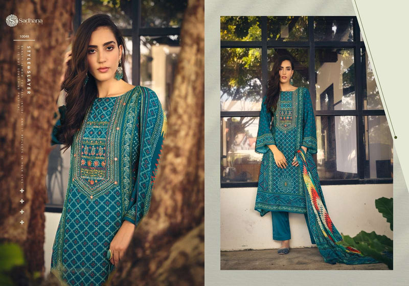 Sadhana Fashion Inaayat Muslin Silk Digital Print With Heavy Khatli Work Fancy Designer Salwar Kameez