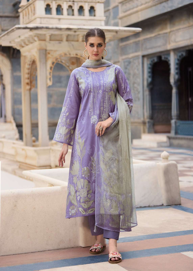 Sadhana Fashion Splendor Lawn Cotton  With Fancy Khatli Work With Digital Printed Salwar Suit