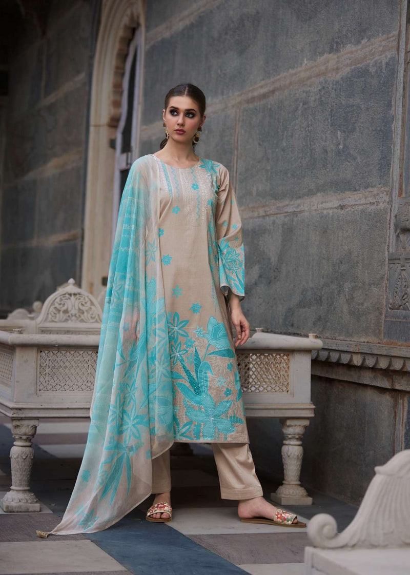 Sadhana Fashion Splendor Lawn Cotton  With Fancy Khatli Work With Digital Printed Salwar Suit