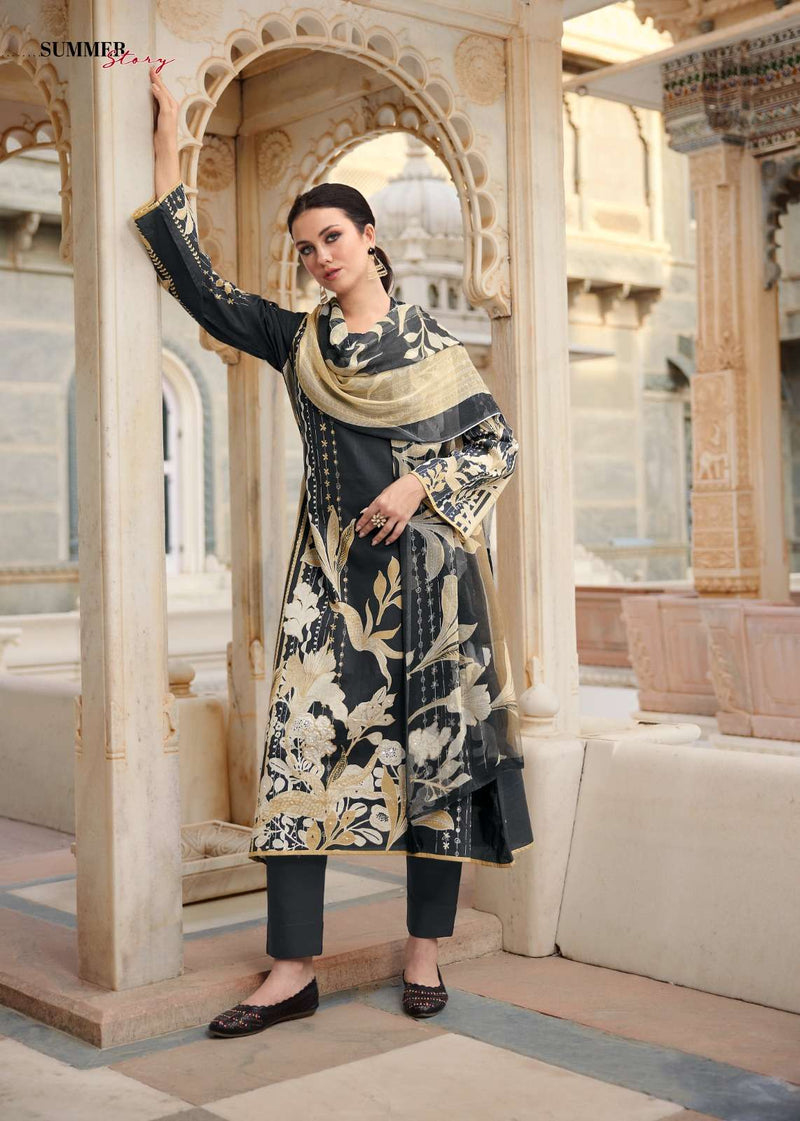 Sadhana Fashion Splendor Lawn Cotton  With Fancy Khatli Work With Digital Printed Salwar Suit