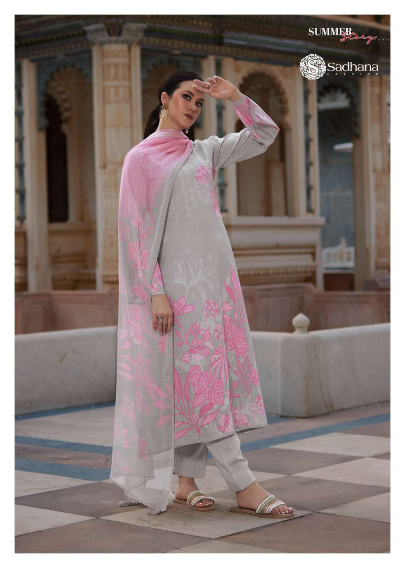 Sadhana Fashion Splendor Lawn Cotton  With Fancy Khatli Work With Digital Printed Salwar Suit