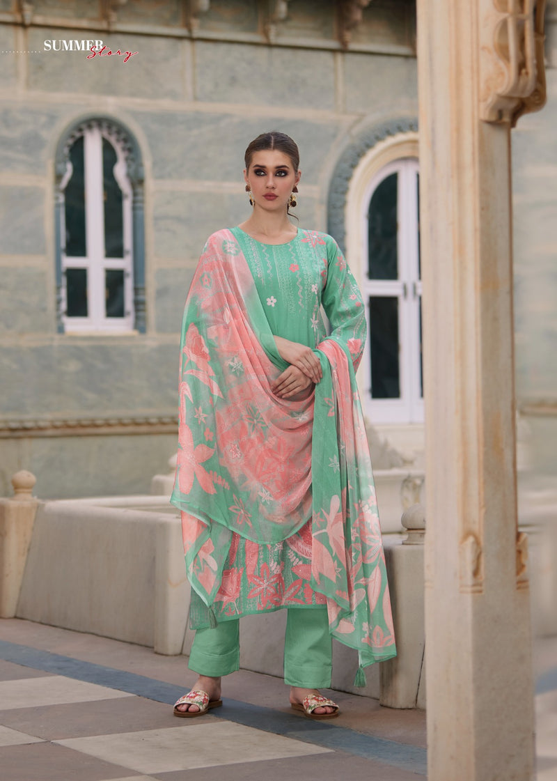 Sadhana Fashion Splendor Pure Lawn Cotton Fancy Khatli Work Salwar Suit