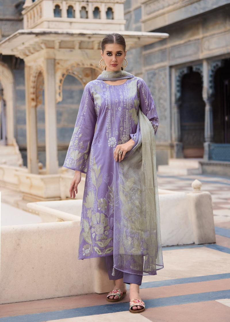 Sadhana Fashion Splendor Pure Lawn Cotton Fancy Khatli Work Salwar Suit