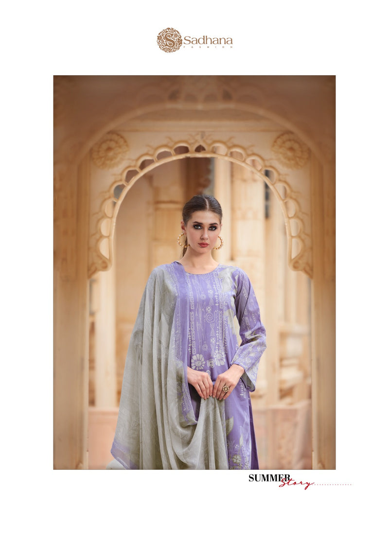 Sadhana Fashion Splendor Pure Lawn Cotton Fancy Khatli Work Salwar Suit