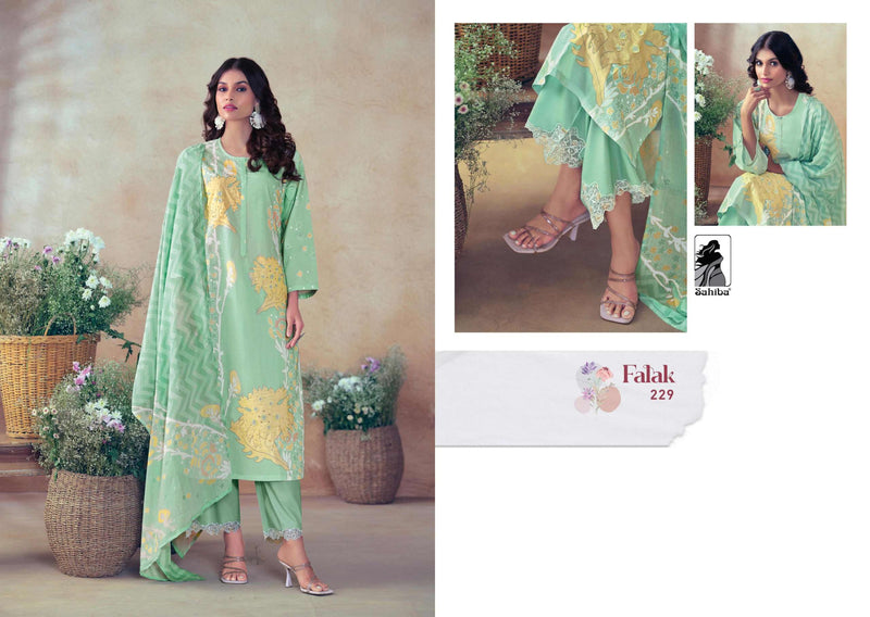 Sahiba Falak Lawn Cotton Digital Print With Hand Work Partywear Salwar Kameez