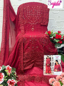 Sajida Designer Dno 1116-1117-1118 Pure Georgette Embroidered Pakistani Suit