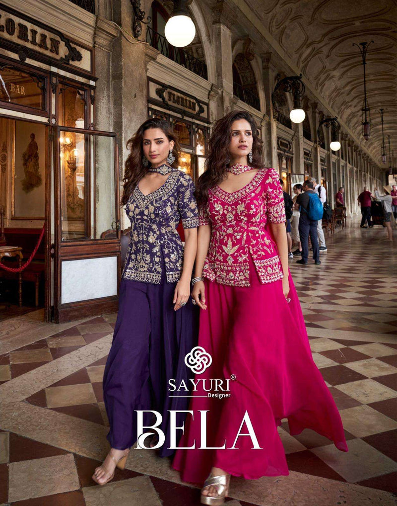 Sayuri Designer Bela Premium Organza Silk Embroidered Designer Work Salwar Suit