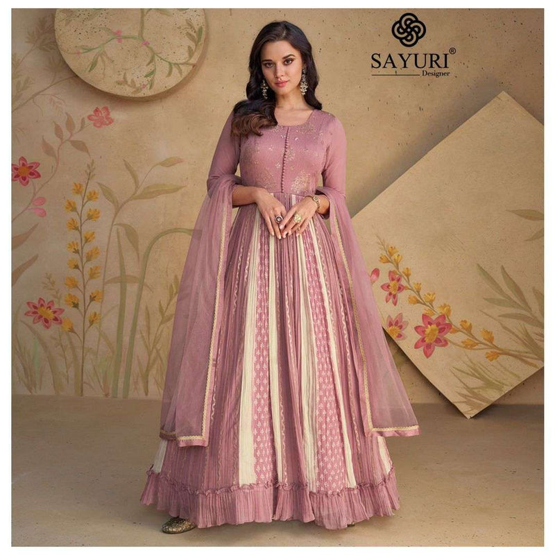 Sayuri Designer Floral Vol 2 Georgette Designer Fancy Wear Gown Kurti