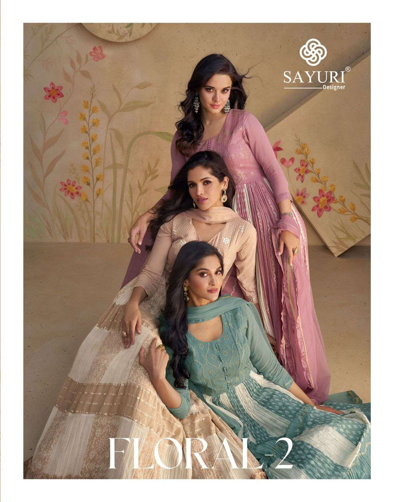 Sayuri Designer Floral Vol 2 Georgette Designer Fancy Wear Gown Kurti