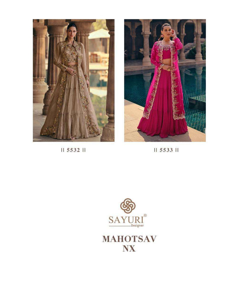 Sayuri Designer Mahotsav Nx Real Chinon Exclusive Designer Wear Dress