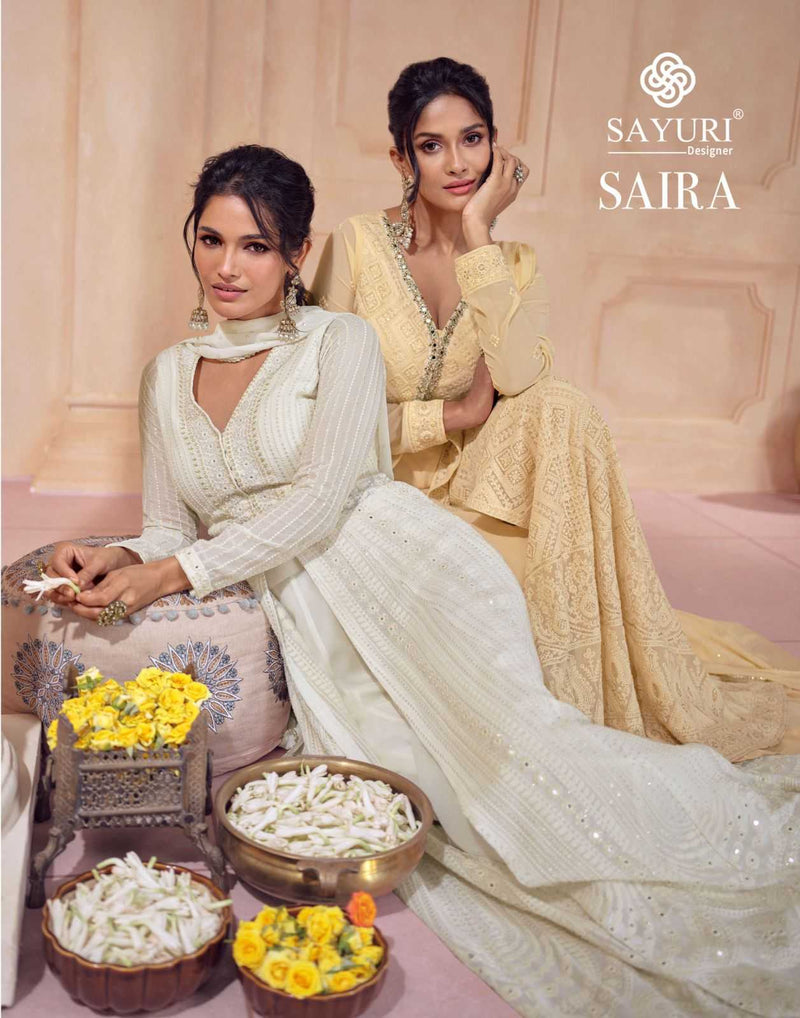 Sayuri Designer Saira Georgette Occasion Wear Traditional Long Salwar Kameez