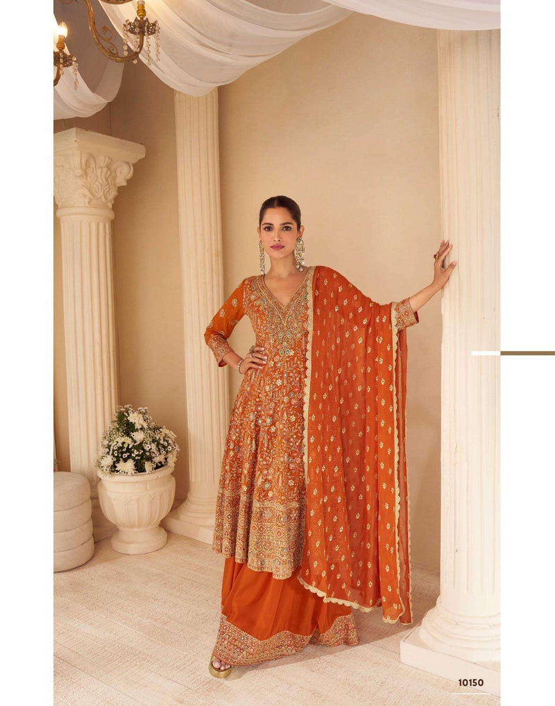Sayuri Designer Sandhya Premium Georgette Embroidered Zarkan Work Suit