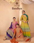 Sayuri Designer Sandhya Premium Georgette Embroidered Zarkan Work Suit