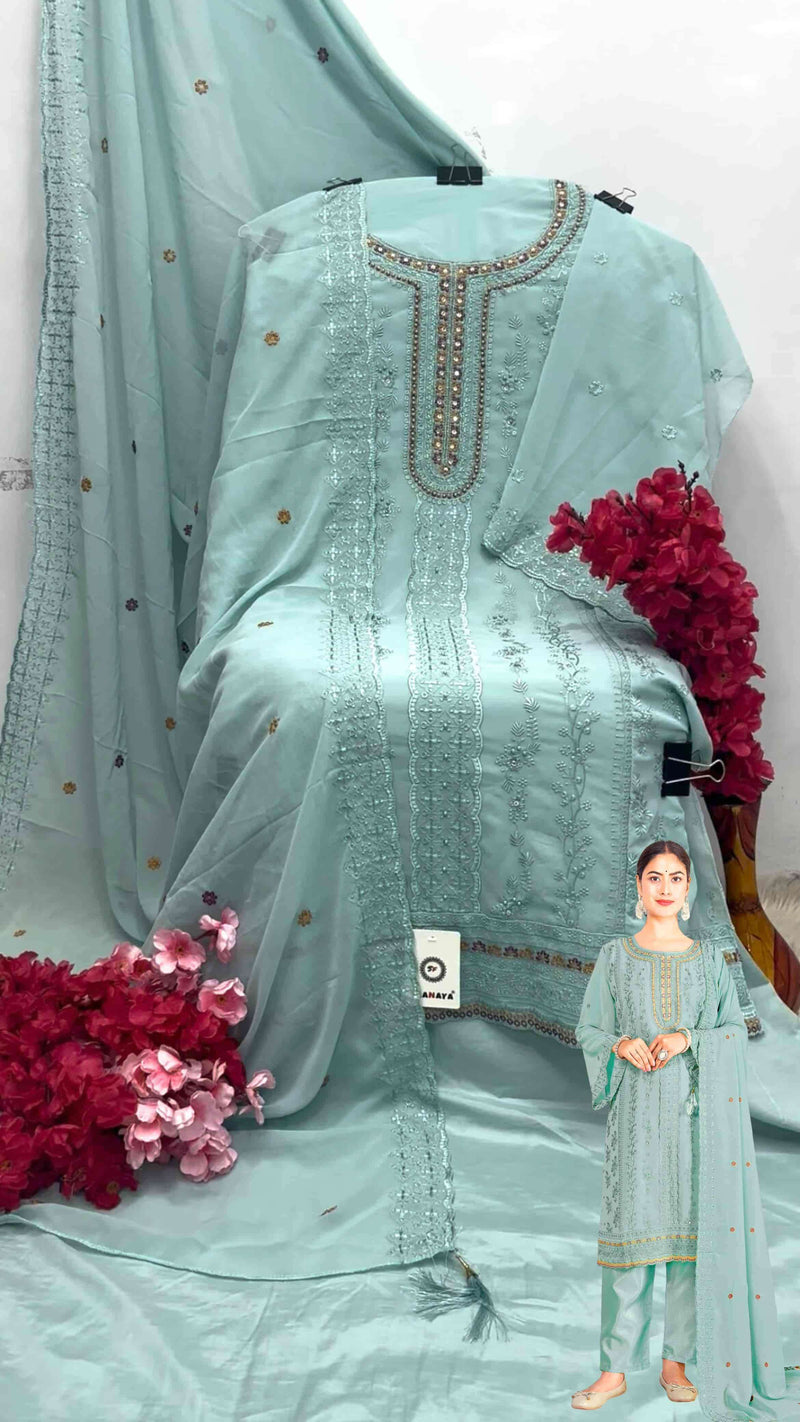 Shanaya S 221 ABCD Faux Georgette Embroidered Sequence Work Salwar Suit
