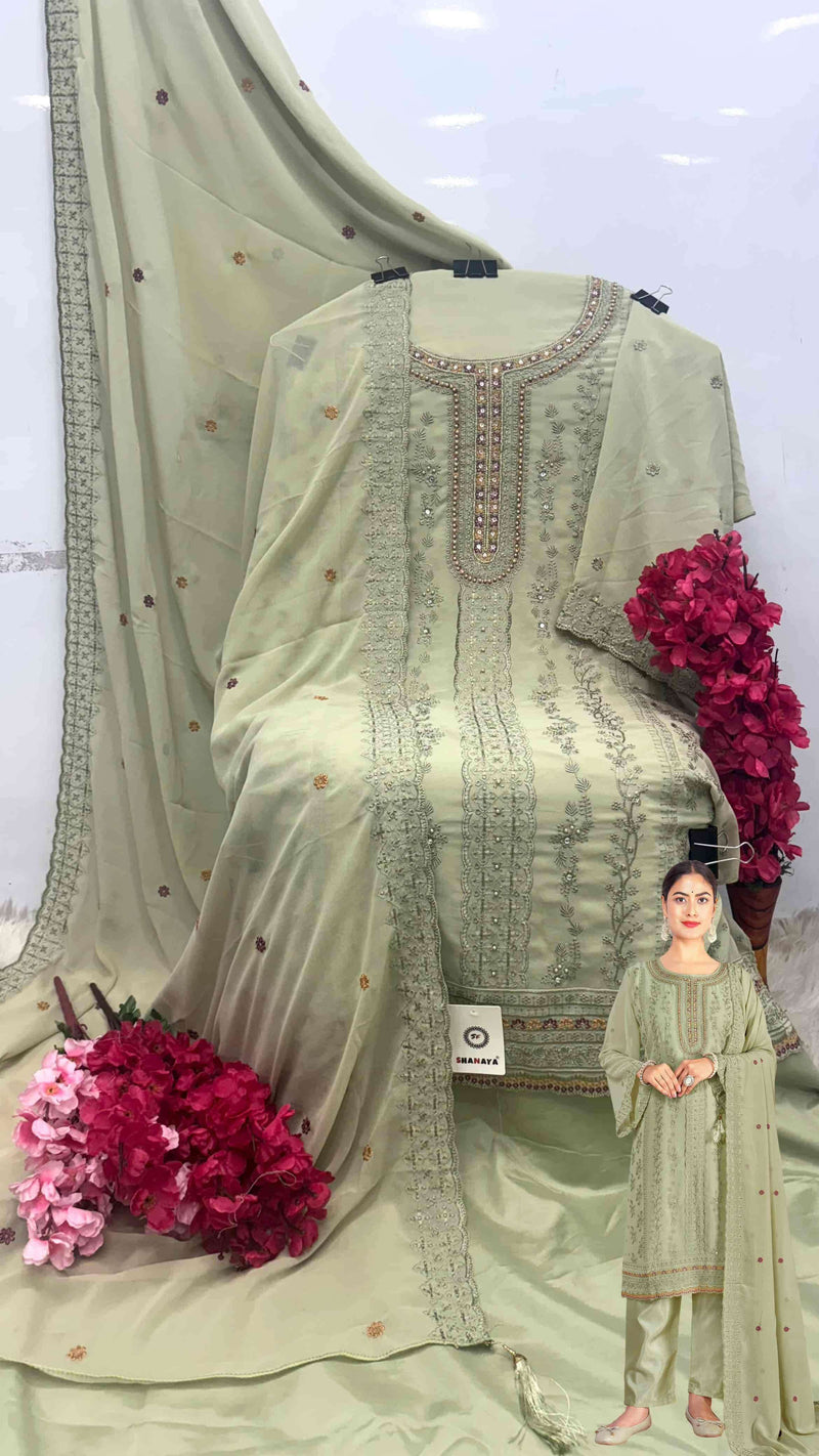 Shanaya S 221 ABCD Faux Georgette Embroidered Sequence Work Salwar Suit