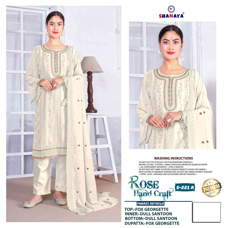 Shanaya S 221 ABCD Faux Georgette Embroidered Sequence Work Salwar Suit