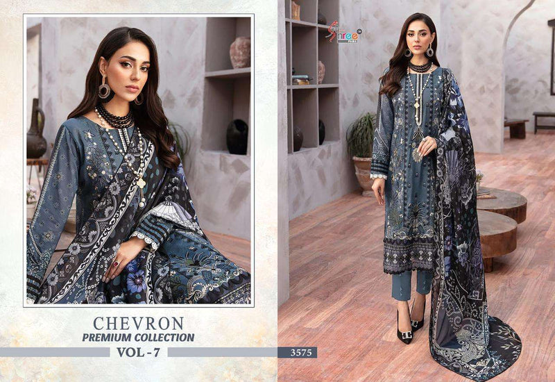 Shree Fab Chevron Premium Collection Vol 7 Cotton Print  With Heavy Self Embrodery Salwar Kameez