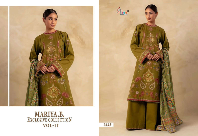 Shree Fab Maria B Exclusive Collection Vol 11 Cotton With Heavy Self Embroidery Salwar Kameez