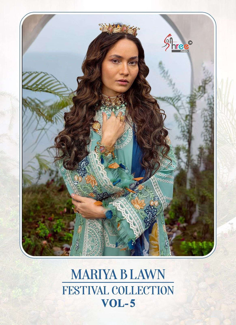 Shree Fab Mariya B Lawn Festival Collection Vol 5 Lawn Cotton With Heavy Embrodery Designer Suit