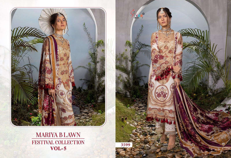 Shree Fab Mariya B Lawn Festival Collection Vol 5 Lawn Cotton With Heavy Embrodery Designer Suit