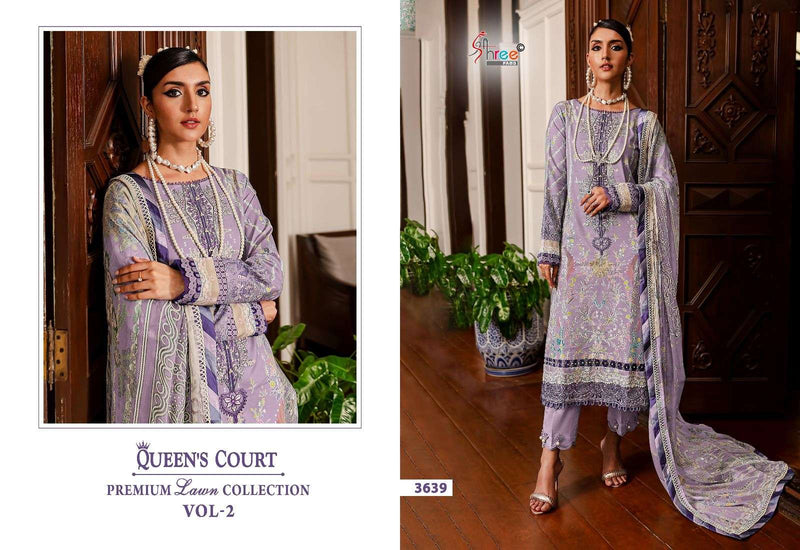 Shree Fab Queens Court Premium Lawn Collection Vol 2 Cotton Print With Exclusive Patches Salwar Suit