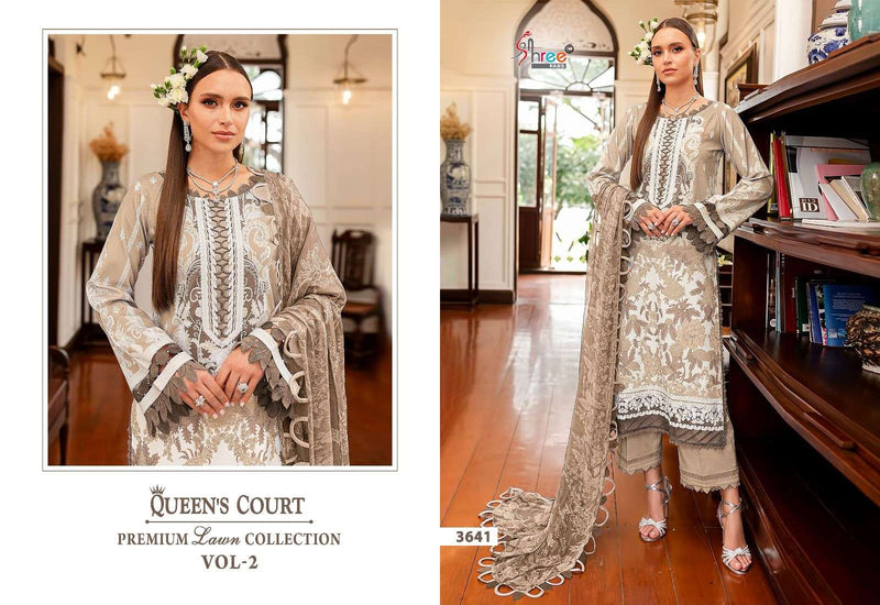 Shree Fab Queens Court Premium Lawn Collection Vol 2 Cotton Print With Exclusive Patches Salwar Suit