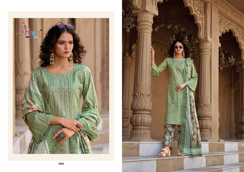 Shree Fabs Bin Saeed Exclusive Vol 1 Pure Cotton Embroidered Pakistani Suit