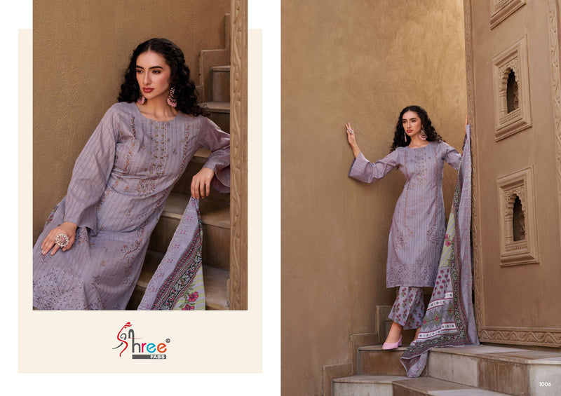 Shree Fabs Bin Saeed Exclusive Vol 1 Pure Cotton Embroidered Pakistani Suit