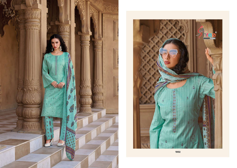 Shree Fabs Bin Saeed Exclusive Vol 1 Pure Cotton Embroidered Pakistani Suit