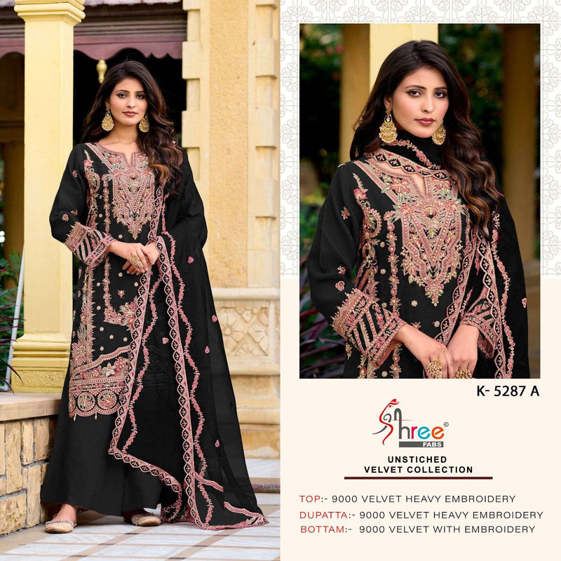 Shree Fabs K 5287 Velvet Embroidery Designer Pakistani Suit