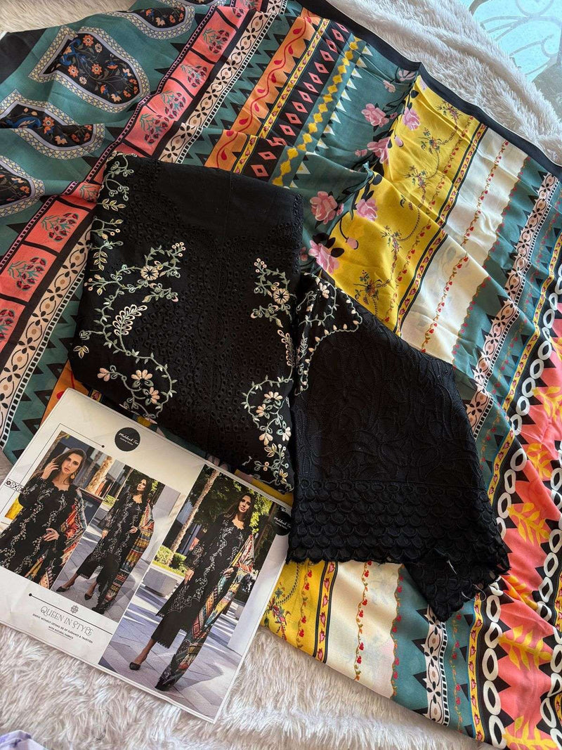 Shree Fabs Kt 122 Muslin Digital Print Handwork Pakistani Suits