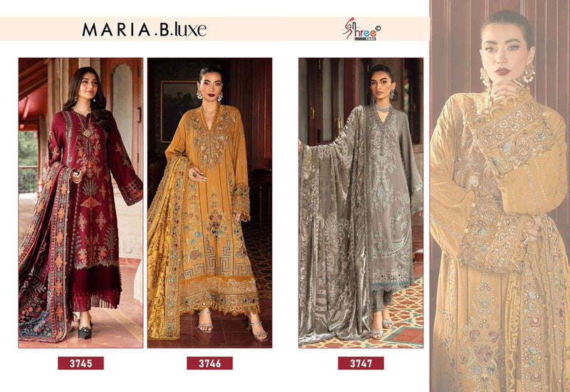 Shree Fabs Maria B Luxe Pure Viscose Rayon Embroidered Pakistani Suit