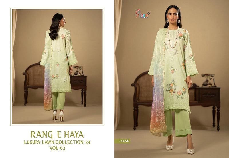 Shree Fabs Rang E Haya Luxury Lawn Collection 24 Vol 2 Pure Cotton Exclusive Embroidered Pakistani Salwar Suit