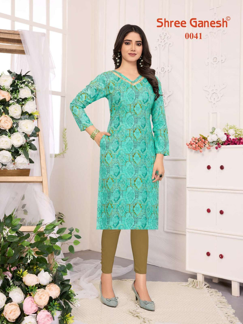 Shree Ganesh Pragya Vol 4 Rayon Daily Wear Fancy Designer  Kurti