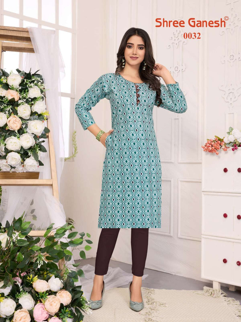 Shree Ganesh Pragya Vol 4 Rayon Daily Wear Fancy Designer  Kurti