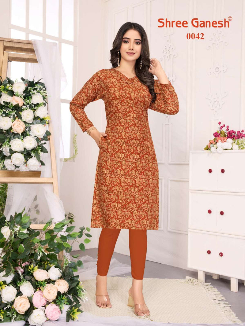 Shree Ganesh Pragya Vol 4 Rayon Daily Wear Fancy Designer  Kurti