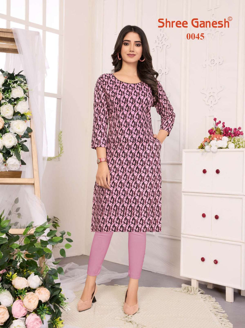 Shree Ganesh Pragya Vol 4 Rayon Daily Wear Fancy Designer  Kurti