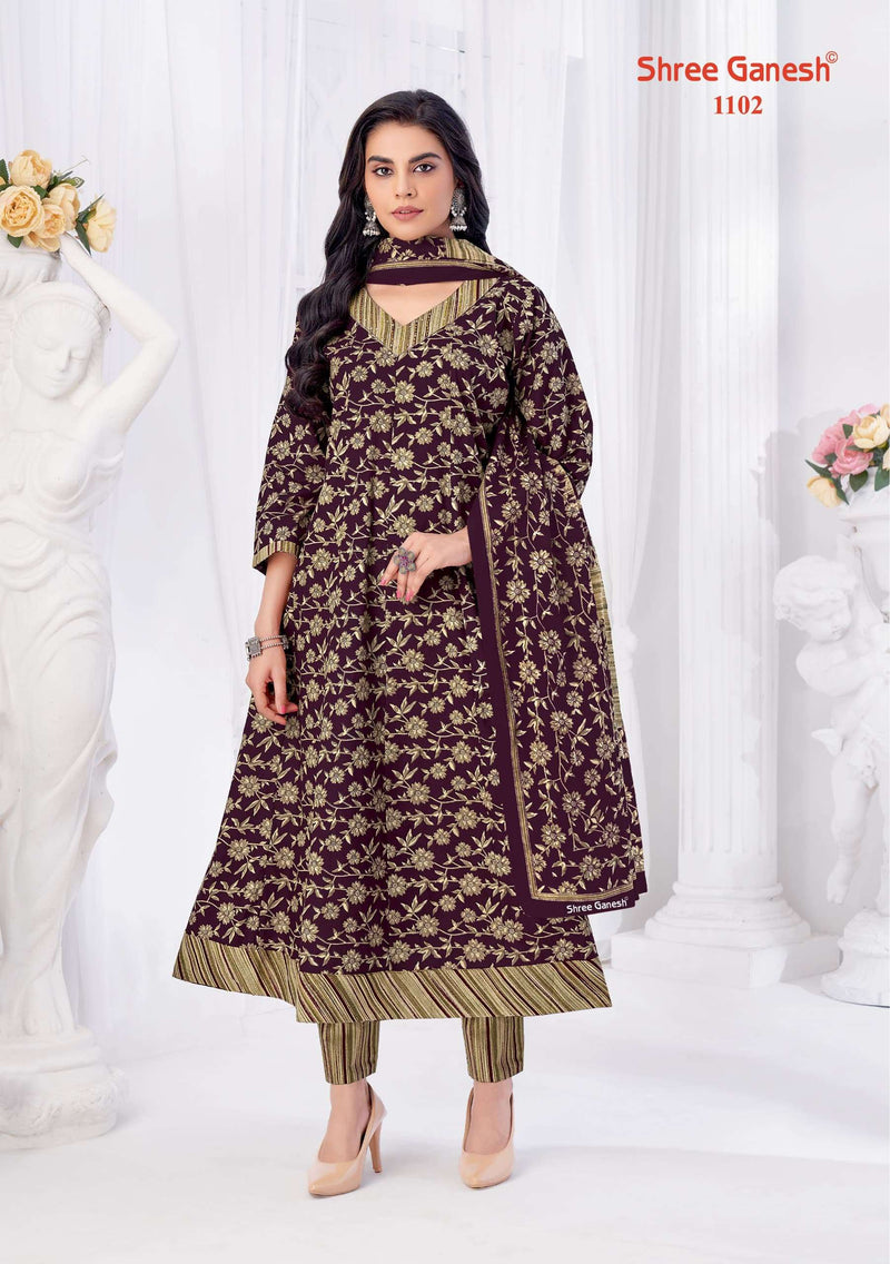 Shree Ganesh Zeenat Vol 1 Pure Cotton Anarkali Special Vol 1 Kurti