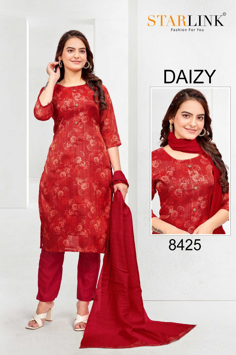 Starlink Daizy Tissue Traditional Wear Fancy Designer Combo Set Of Kurti