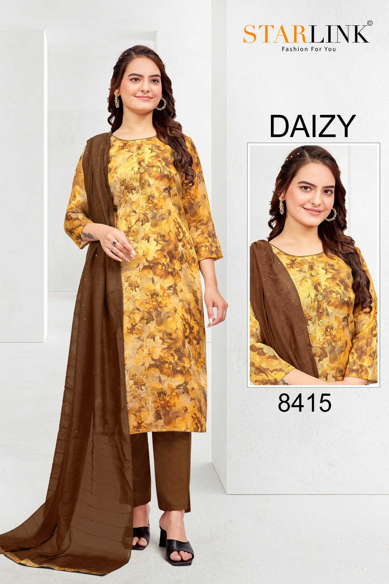 Starlink Daizy Tissue Traditional Wear Fancy Designer Combo Set Of Kurti