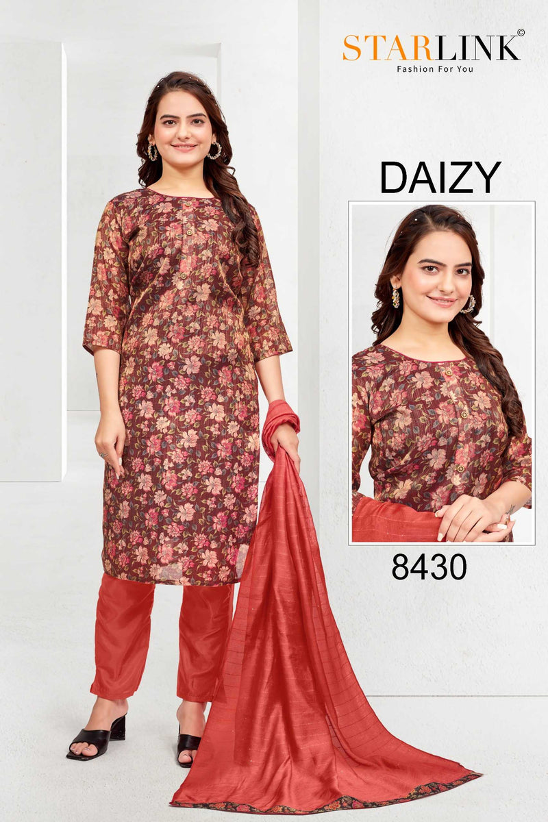 Starlink Daizy Tissue Traditional Wear Fancy Designer Combo Set Of Kurti