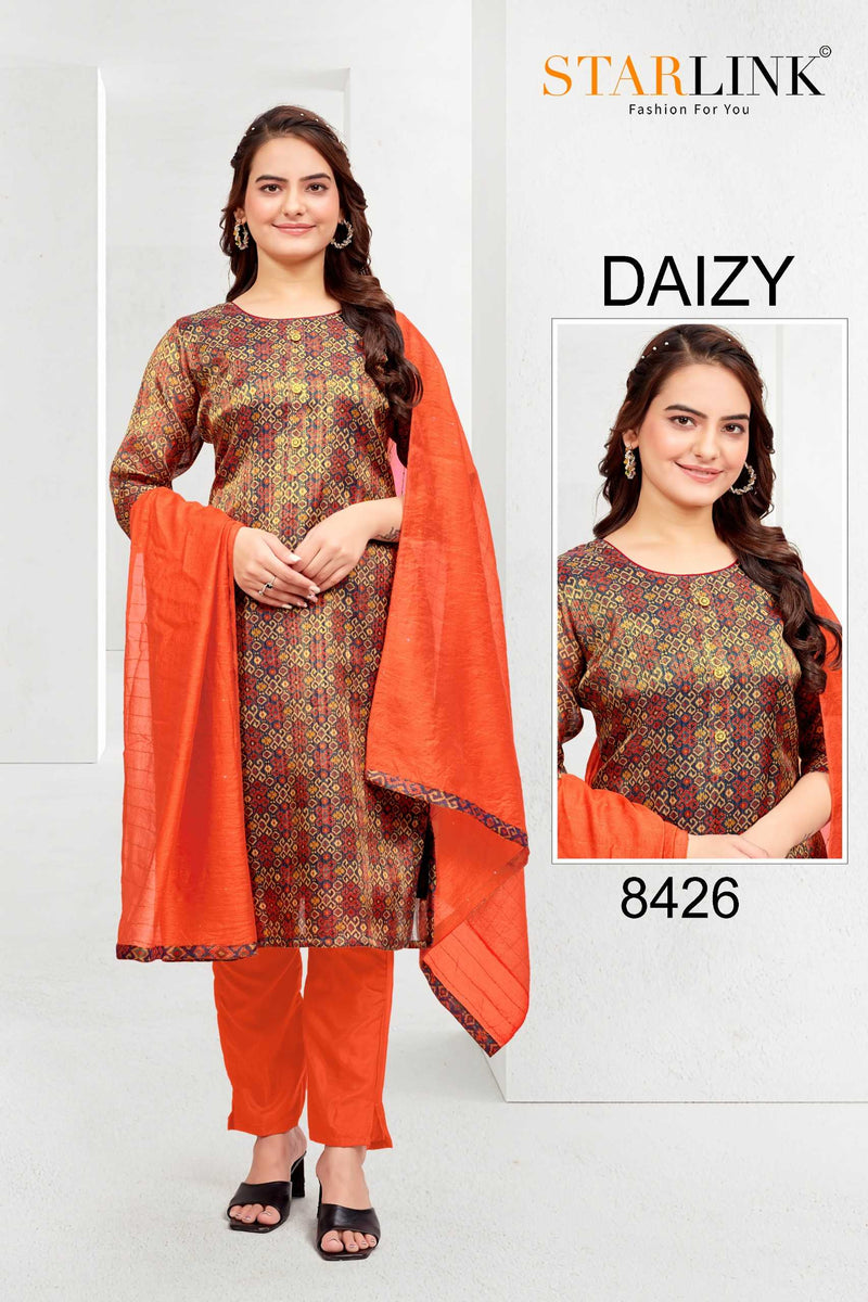 Starlink Daizy Tissue Traditional Wear Fancy Designer Combo Set Of Kurti