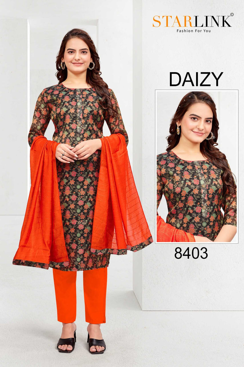 Starlink Daizy Tissue Traditional Wear Fancy Designer Combo Set Of Kurti