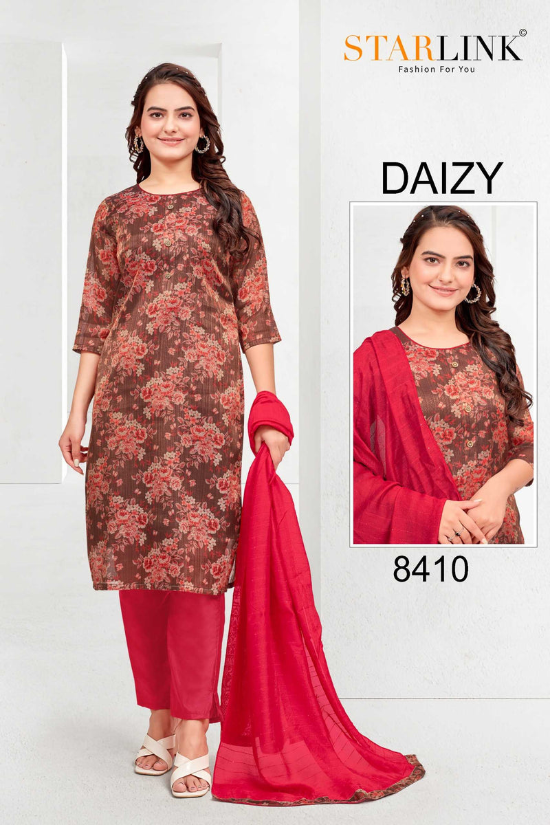 Starlink Daizy Tissue Traditional Wear Fancy Designer Combo Set Of Kurti