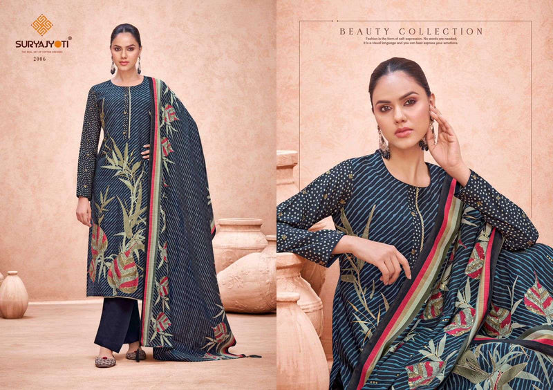 Suryajyoti Kashish Vol 1 Pure Modal Print Handwork Fancy Wear Salwar Suit