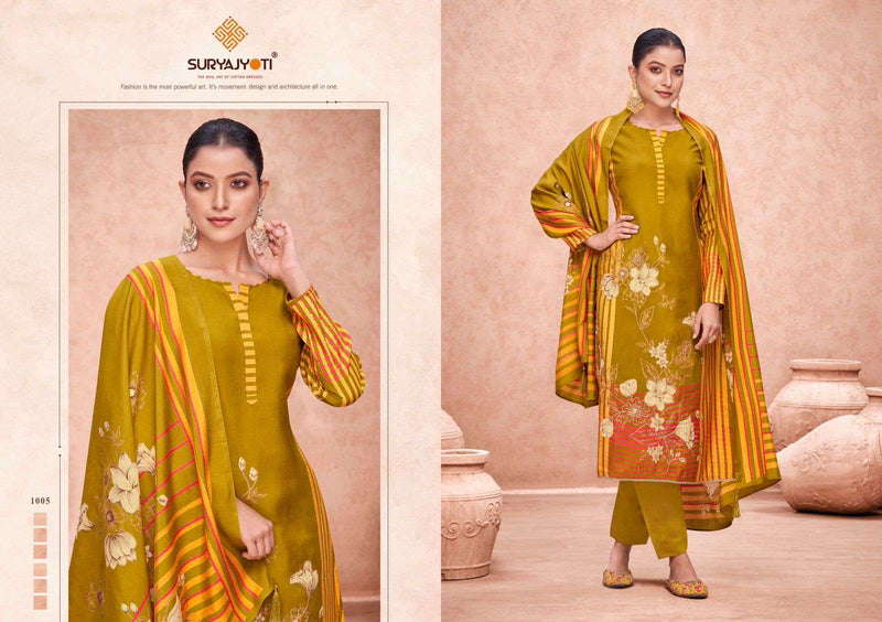 Suryajyoti Kashish Vol 1 Pure Modal Print Handwork Fancy Wear Salwar Suit