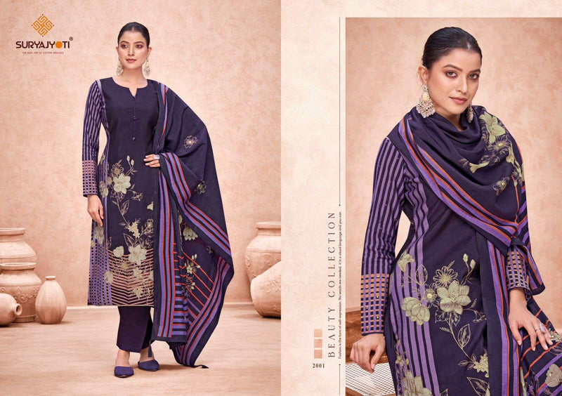 Suryajyoti Kashish Vol 1 Pure Modal Print Handwork Fancy Wear Salwar Suit