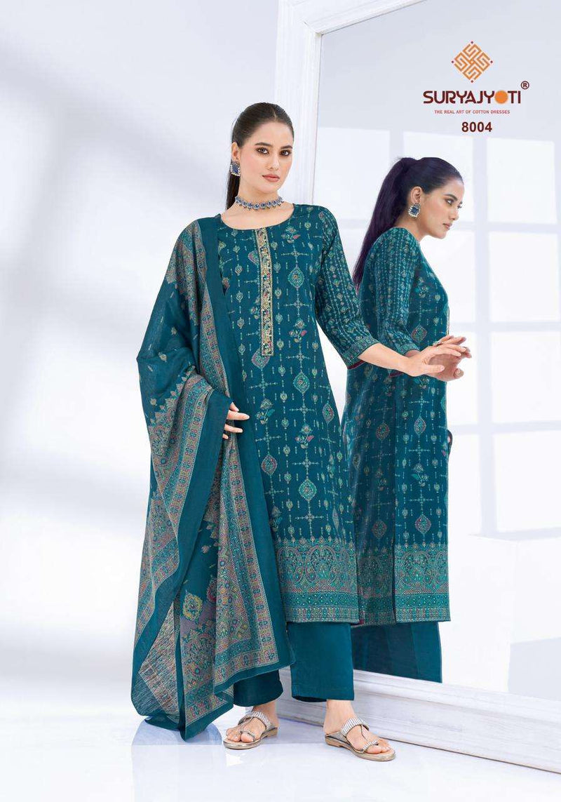 Suryajyoti Pushpa Vol 8 Pure Modal Printed Readymade Kurti Pant With Dupatta