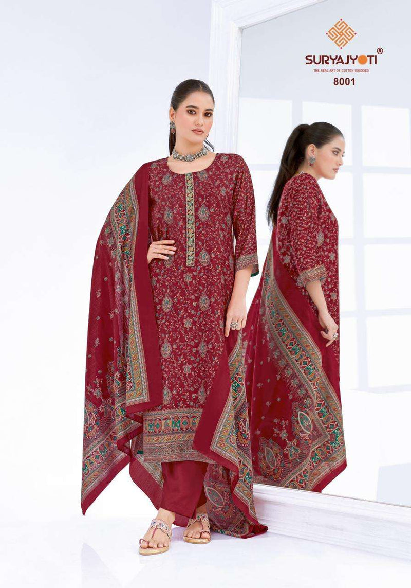 Suryajyoti Pushpa Vol 8 Pure Modal Printed Readymade Kurti Pant With Dupatta